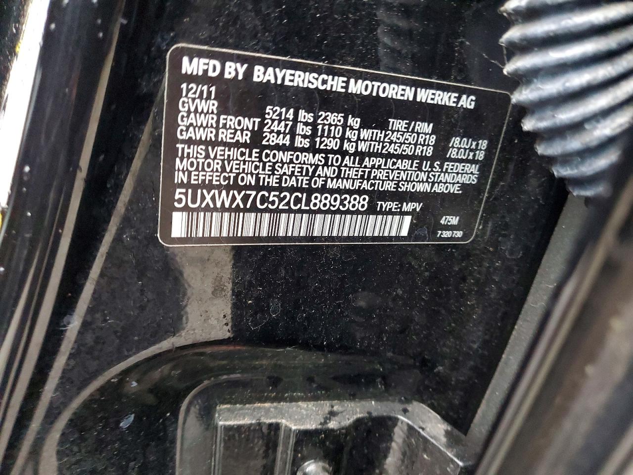 2012 BMW X3 XDRIVE35I photo 13