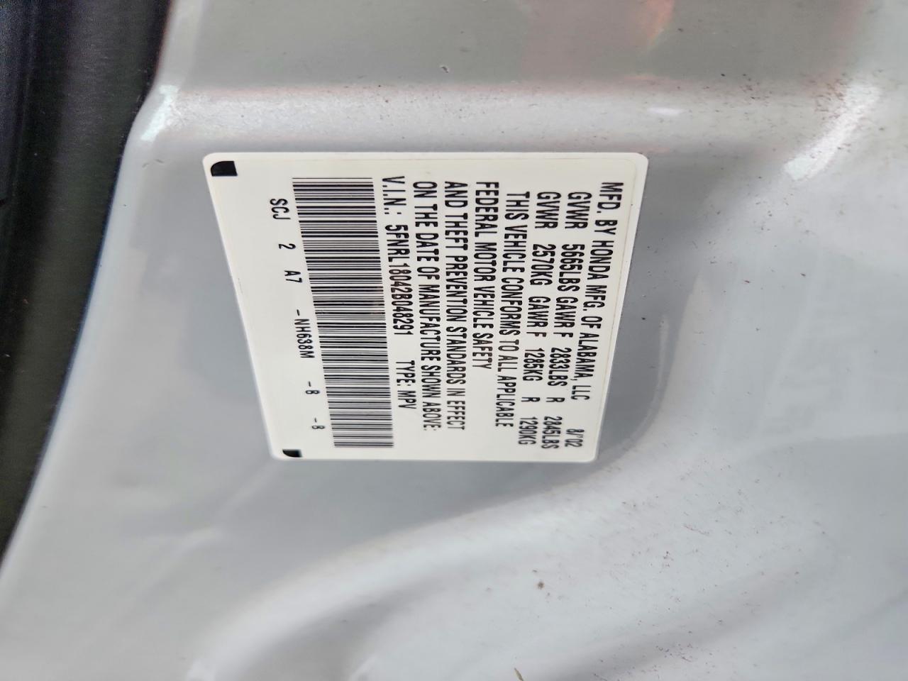2002 HONDA ODYSSEY EXL photo 12