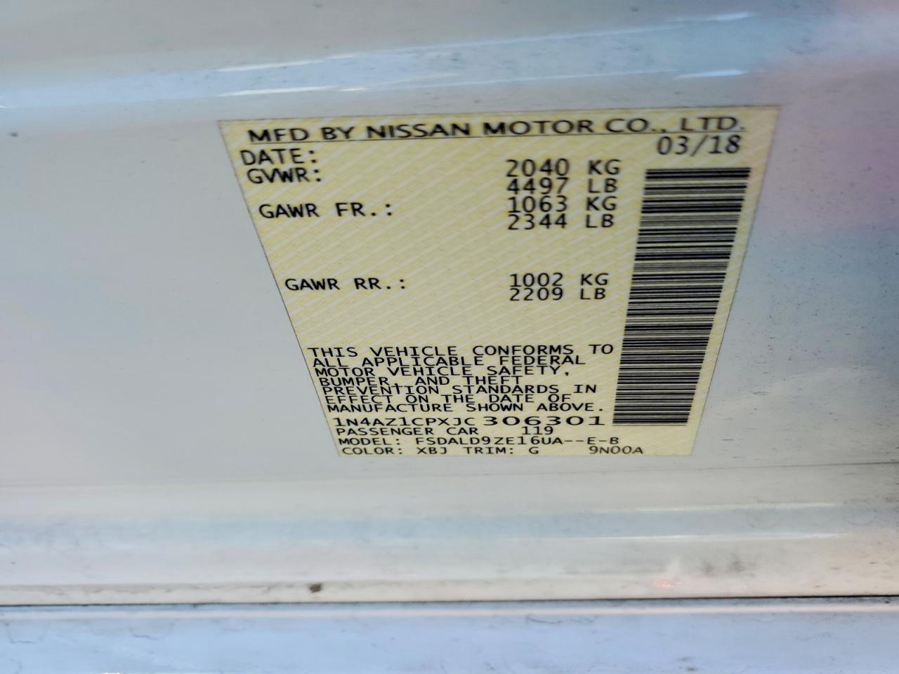 2018 NISSAN LEAF S photo 12