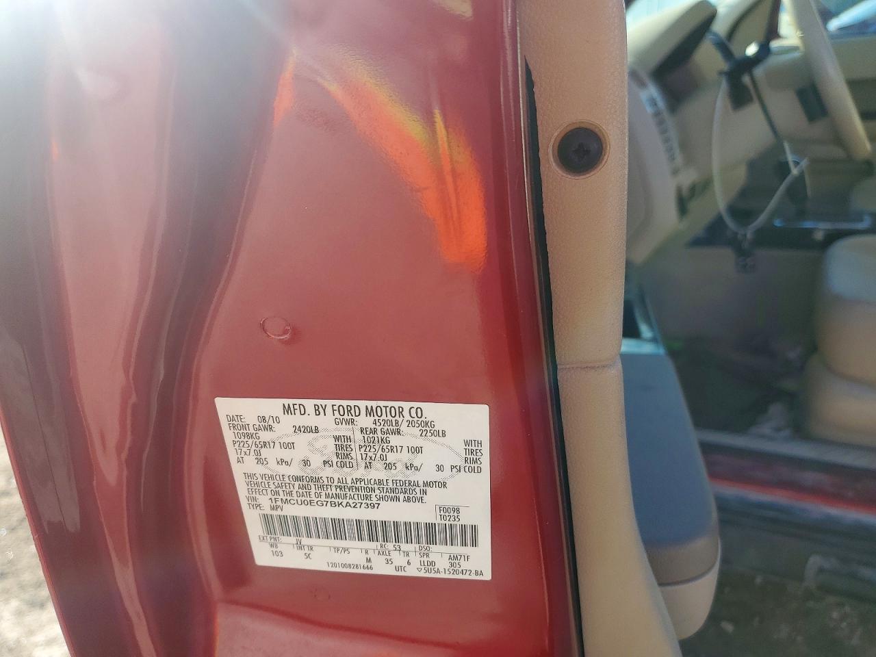 2011 FORD ESCAPE LIMITED photo 13