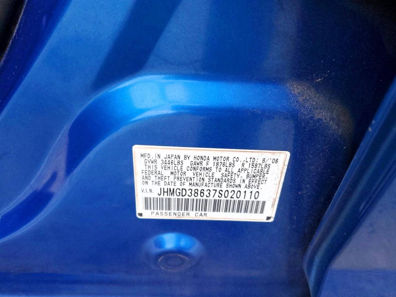 2007 HONDA FIT S photo 12