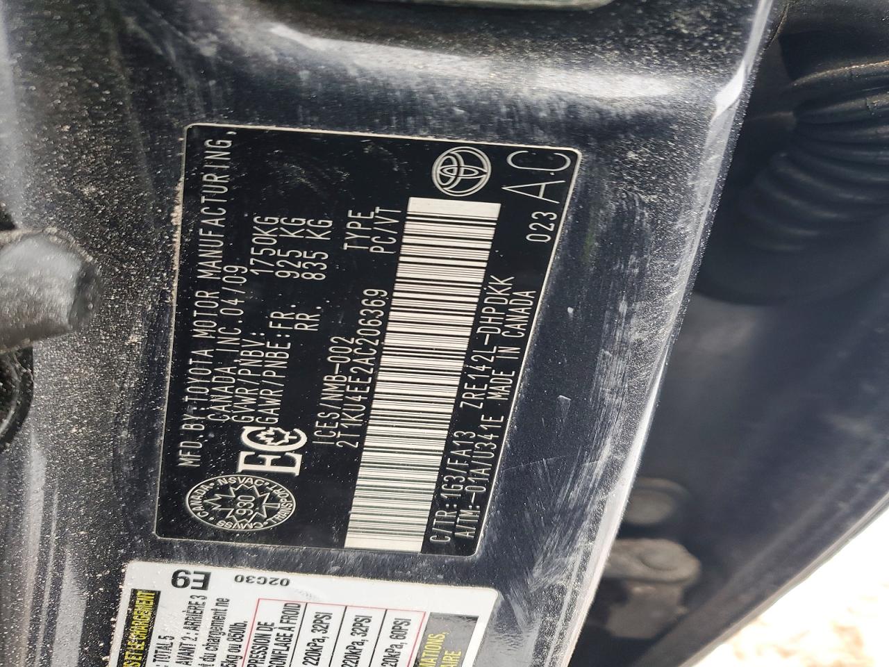 2010 TOYOTA COROLLA MATRIX photo 13