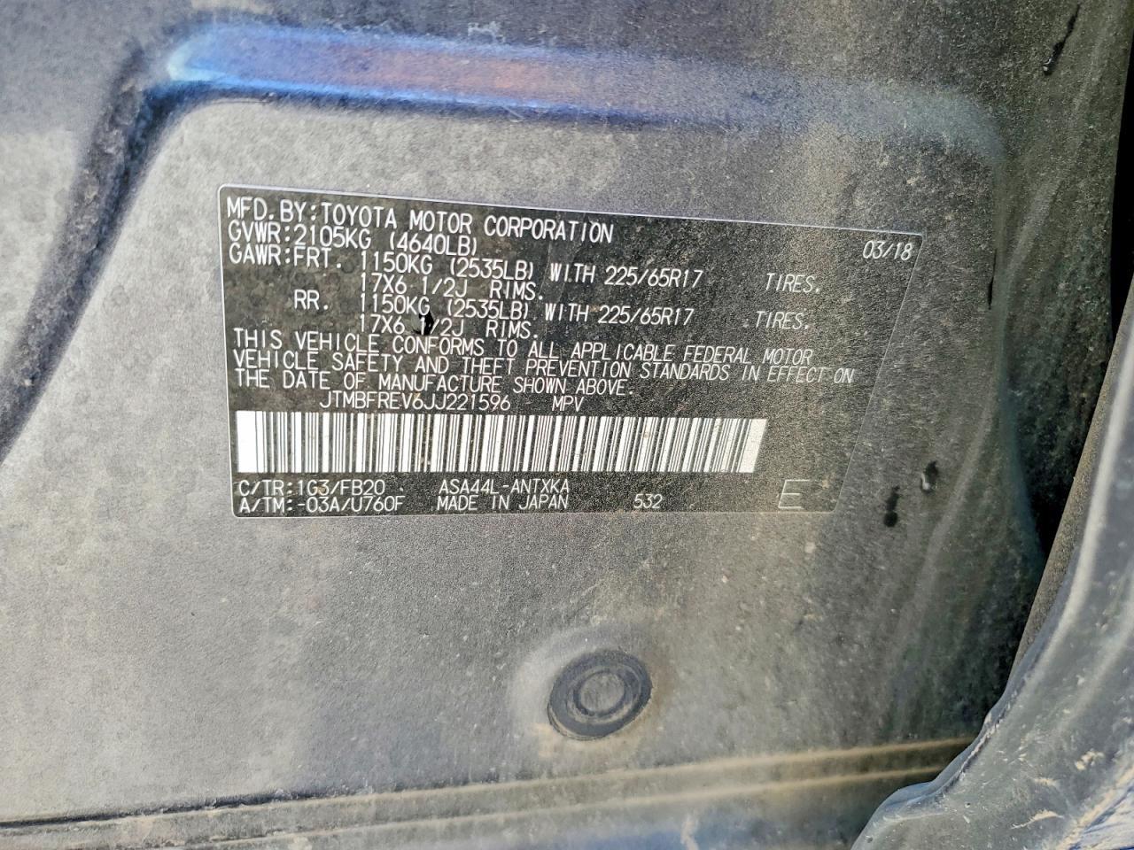 2018 TOYOTA RAV4 LE photo 14
