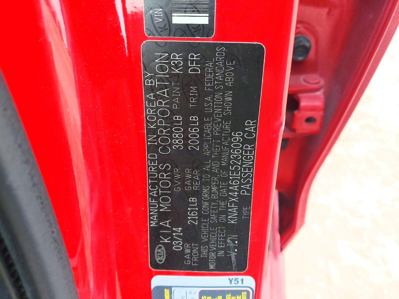 2014 KIA FORTE LX photo 12