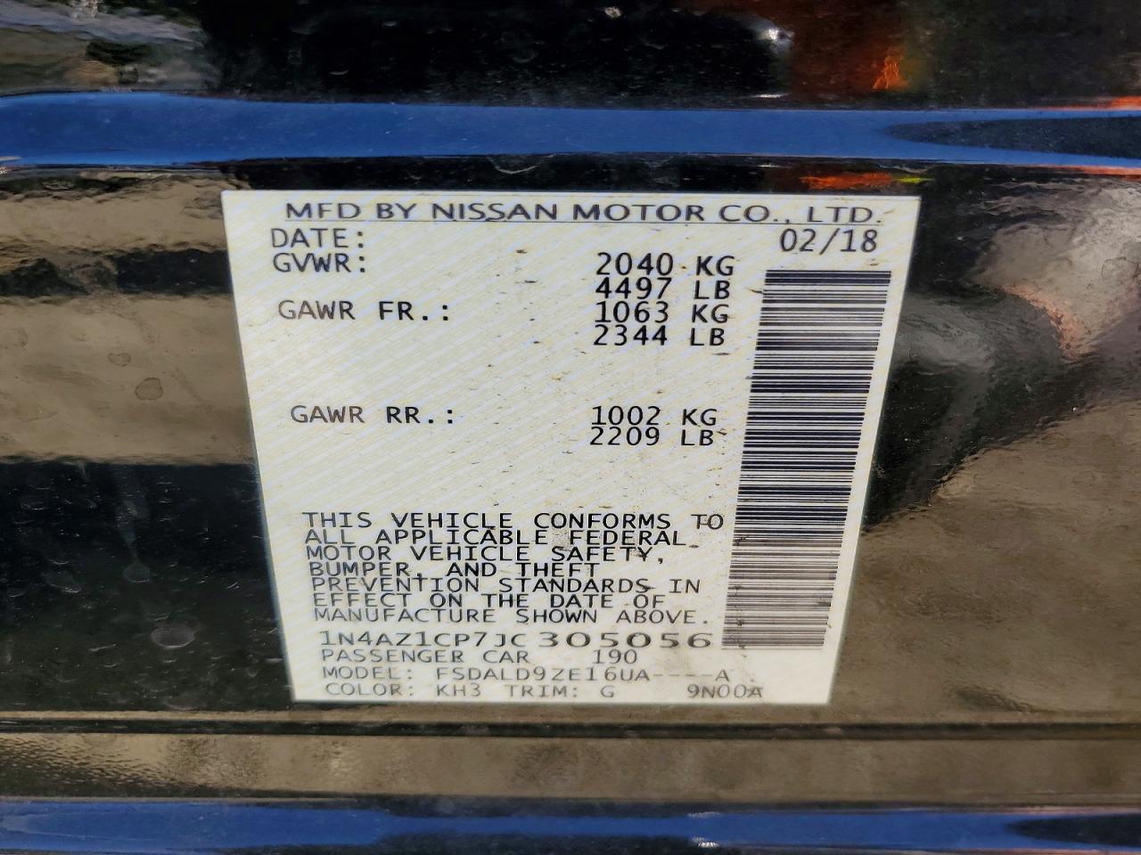 2018 NISSAN LEAF S photo 12
