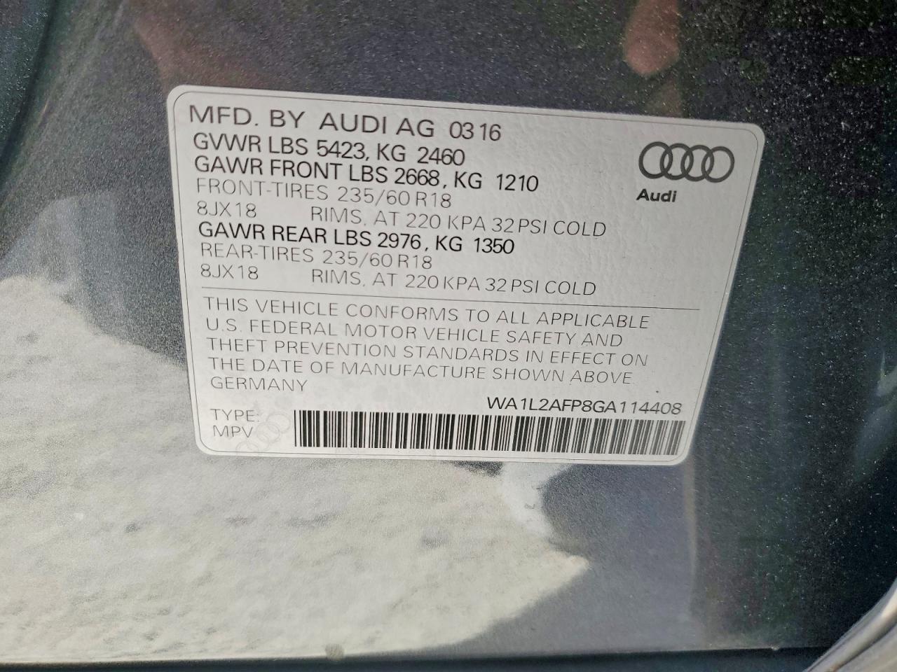 2016 AUDI Q5 PREMIUM PLUS photo 13