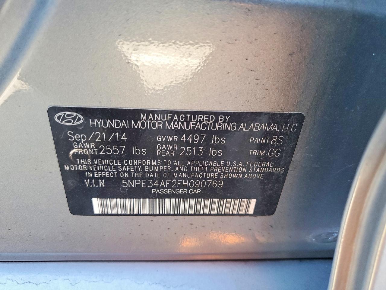 2015 HYUNDAI SONATA SPORT photo 13