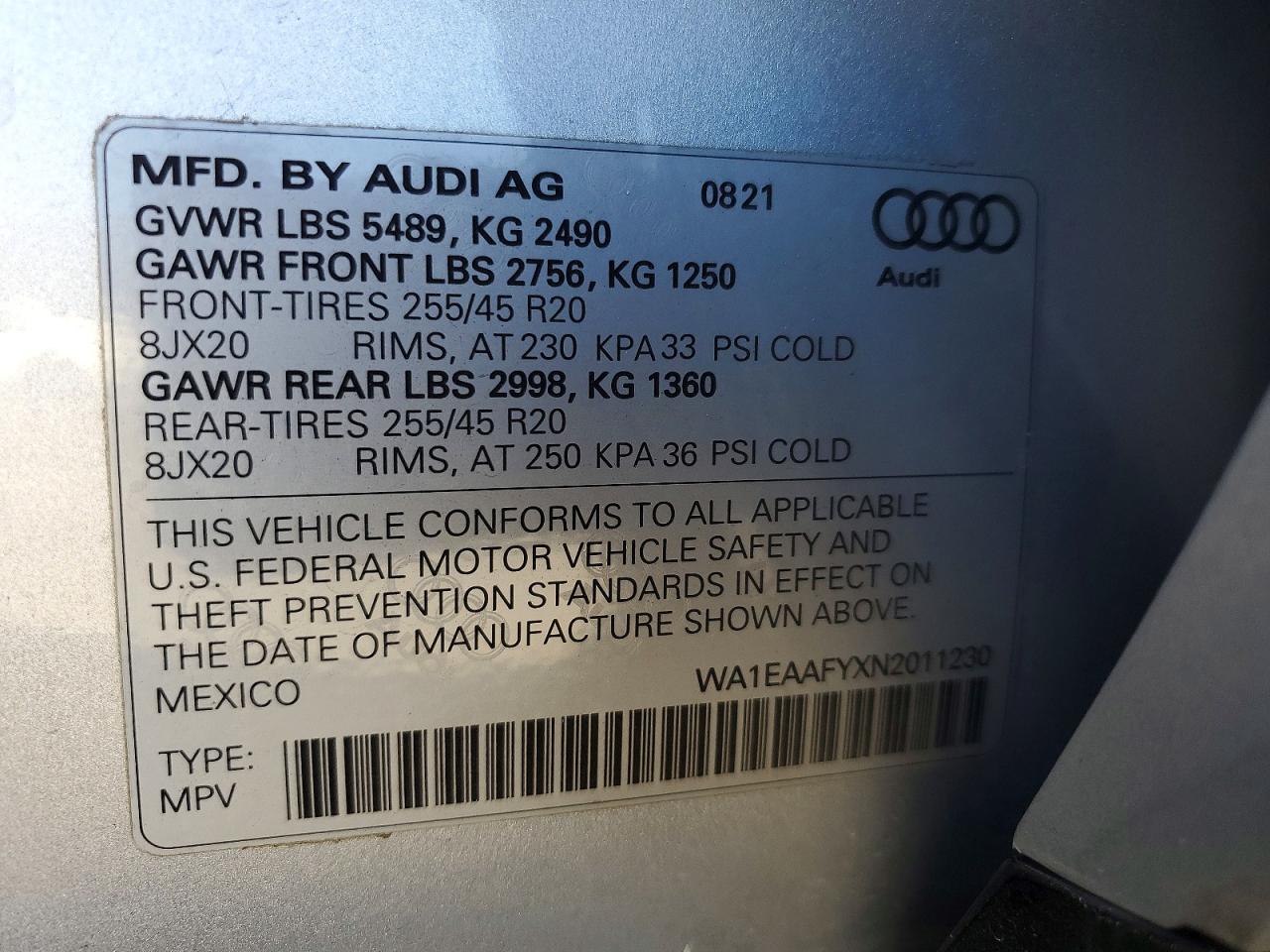 2022 AUDI Q5 PREMIUM PLUS 45 photo 25