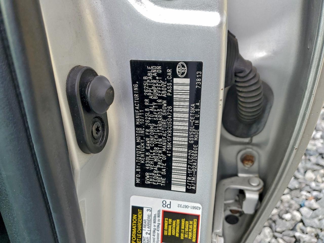 2012 TOYOTA CAMRY SE photo 12