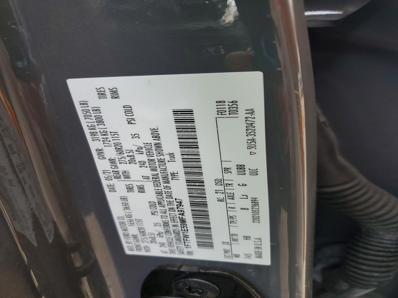 2021 FORD F150 SUPERCREW photo 23