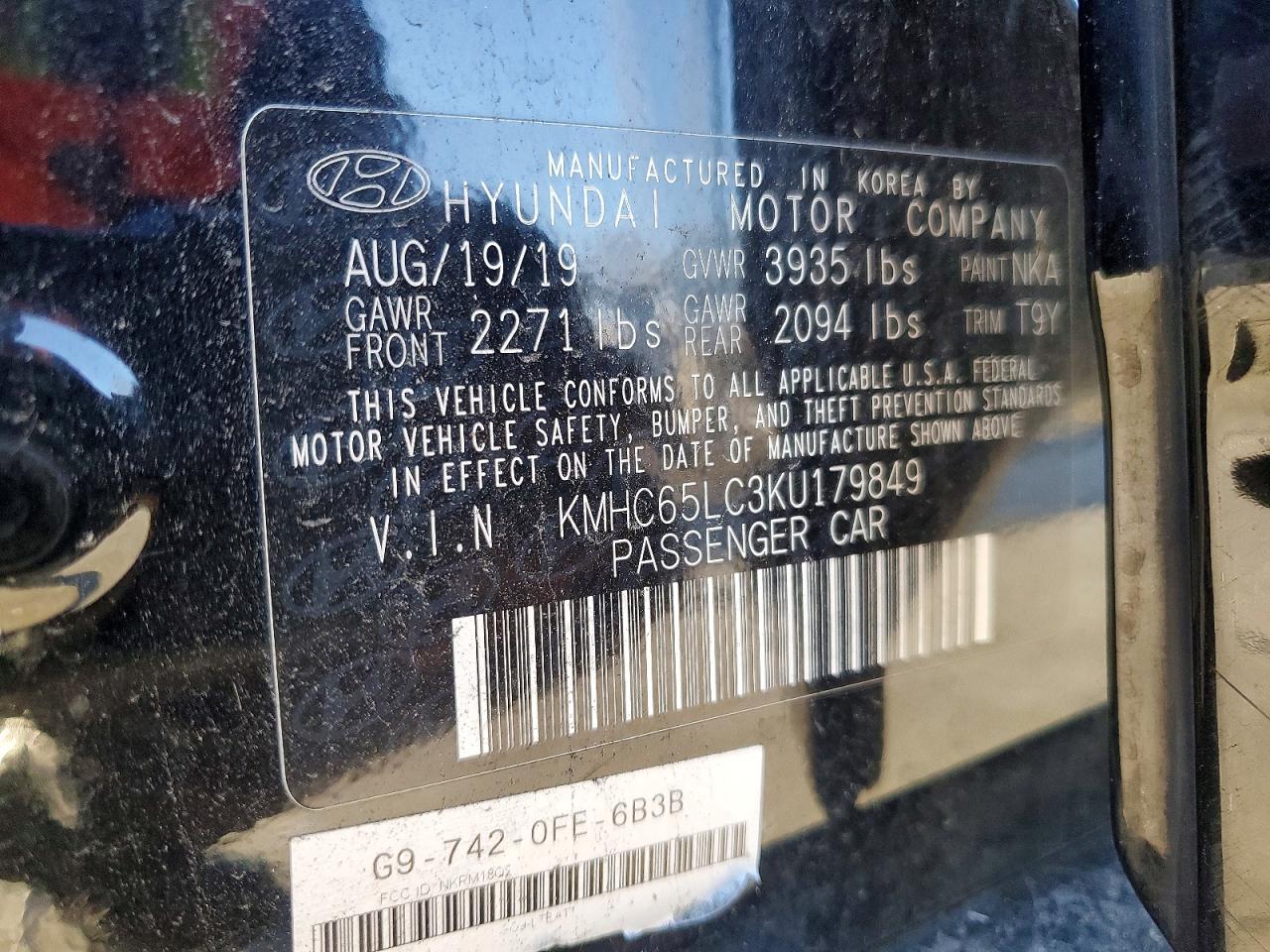 2019 HYUNDAI IONIQ BLUE photo 23