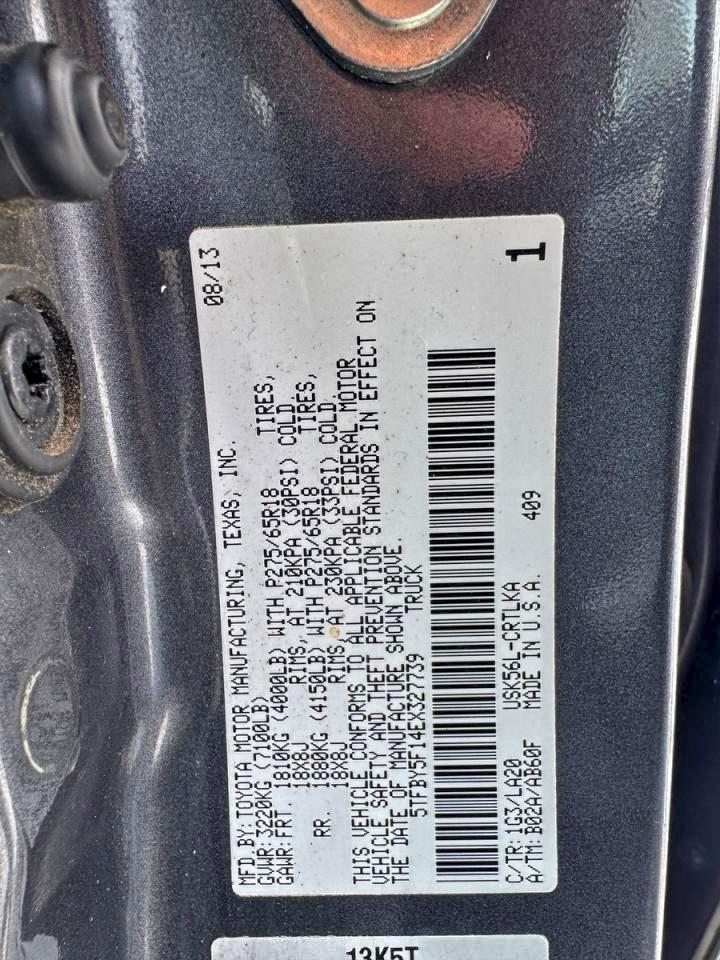2014 TOYOTA TUNDRA DOUBLE CAB LIMITED photo 10