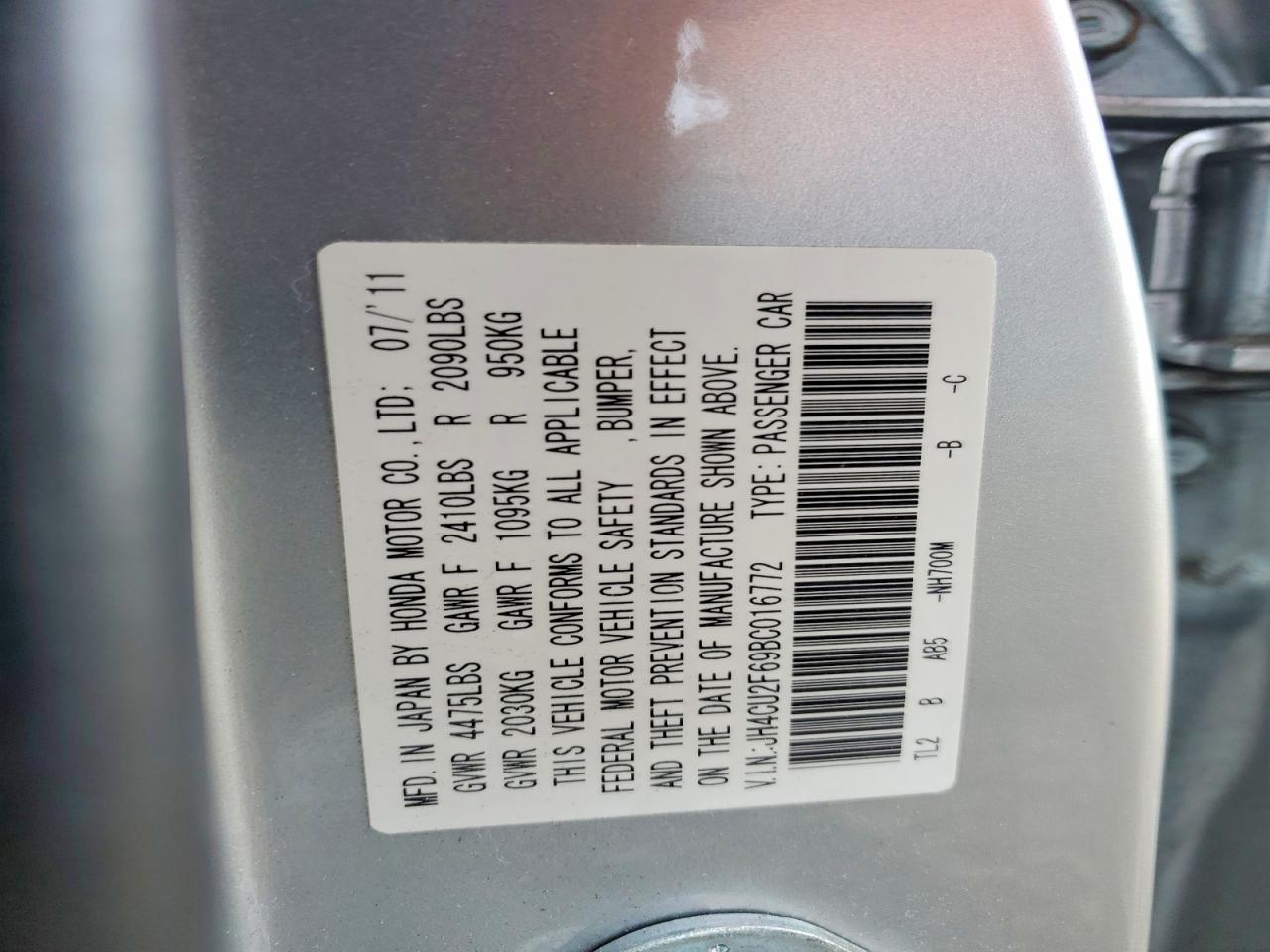 2011 ACURA TSX photo 12