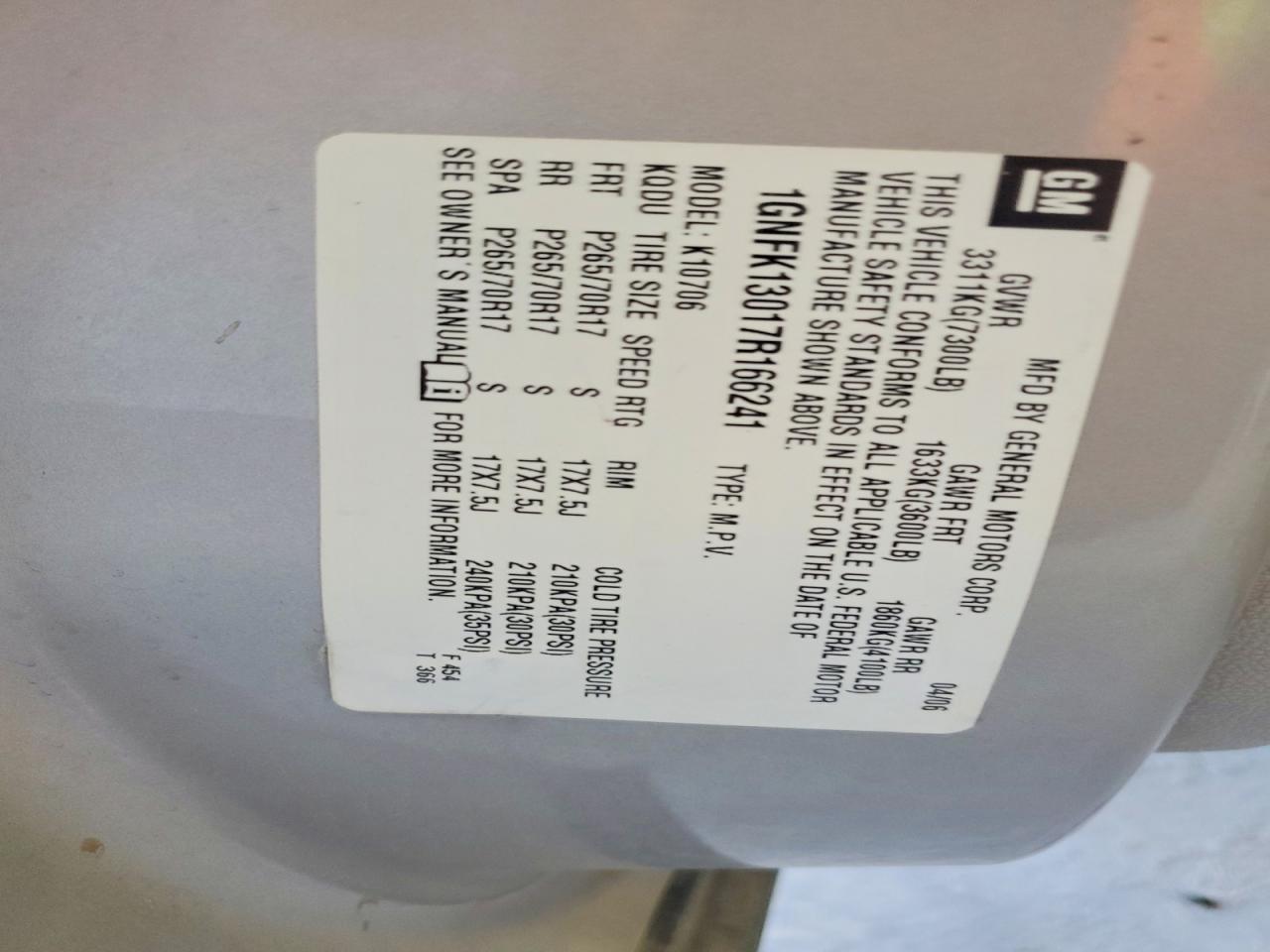 2007 CHEVROLET TAHOE K1500 photo 40