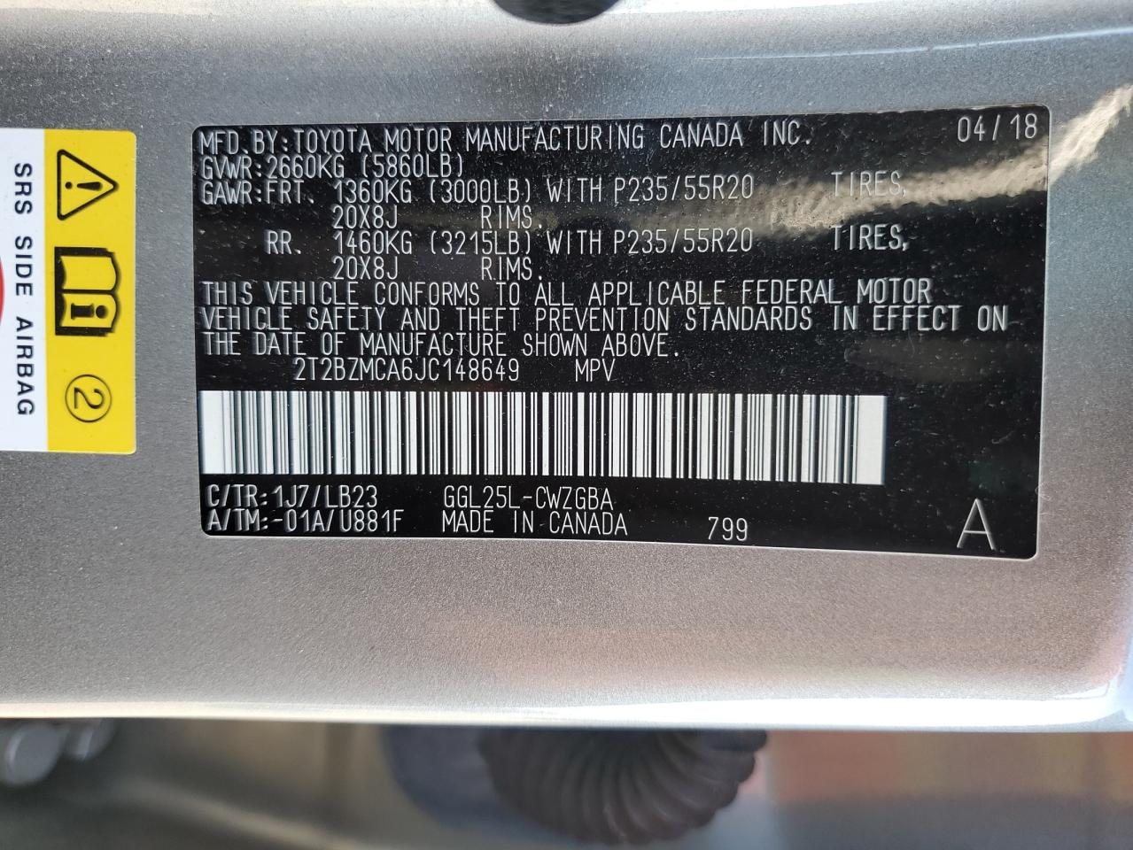 2018 LEXUS RX 350 BASE photo 14