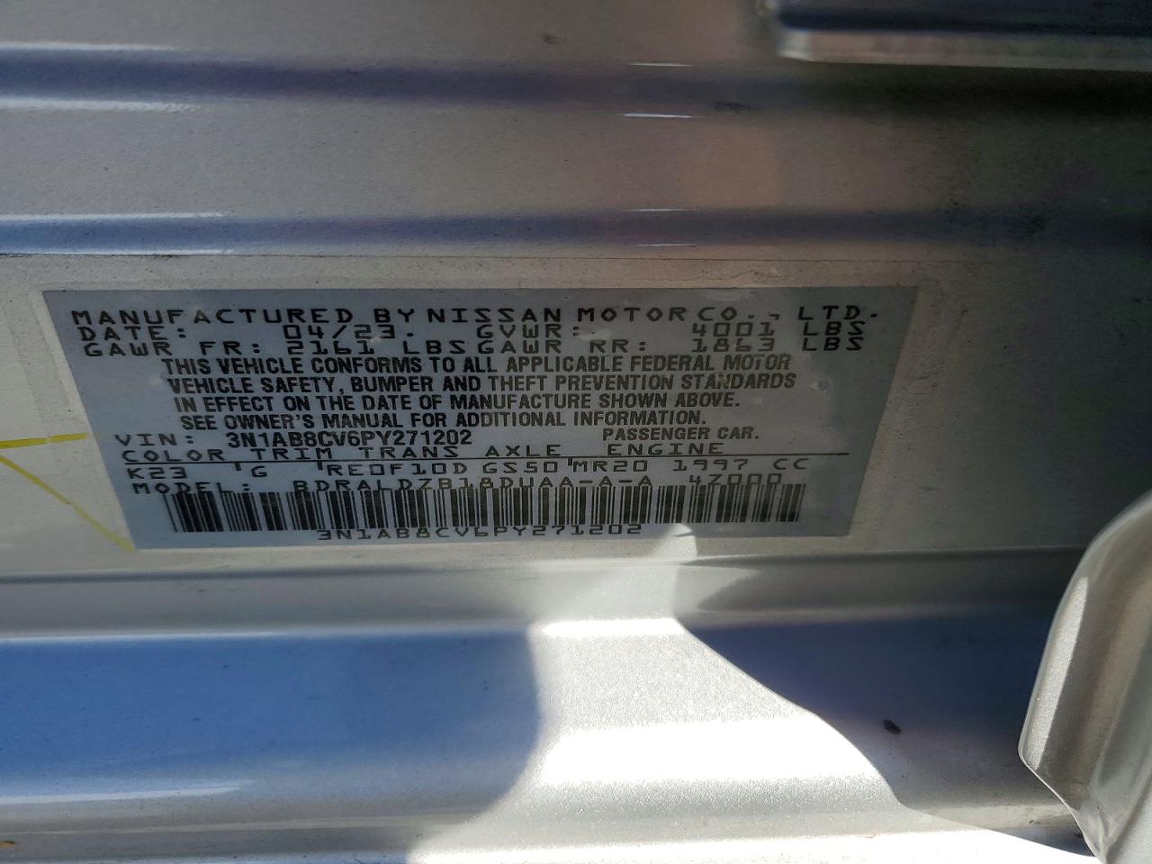 2023 NISSAN SENTRA SV photo 23