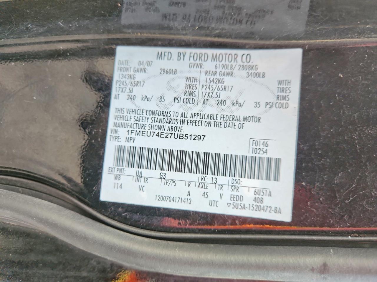 2007 FORD EXPLORER EDDIE BAUER photo 25