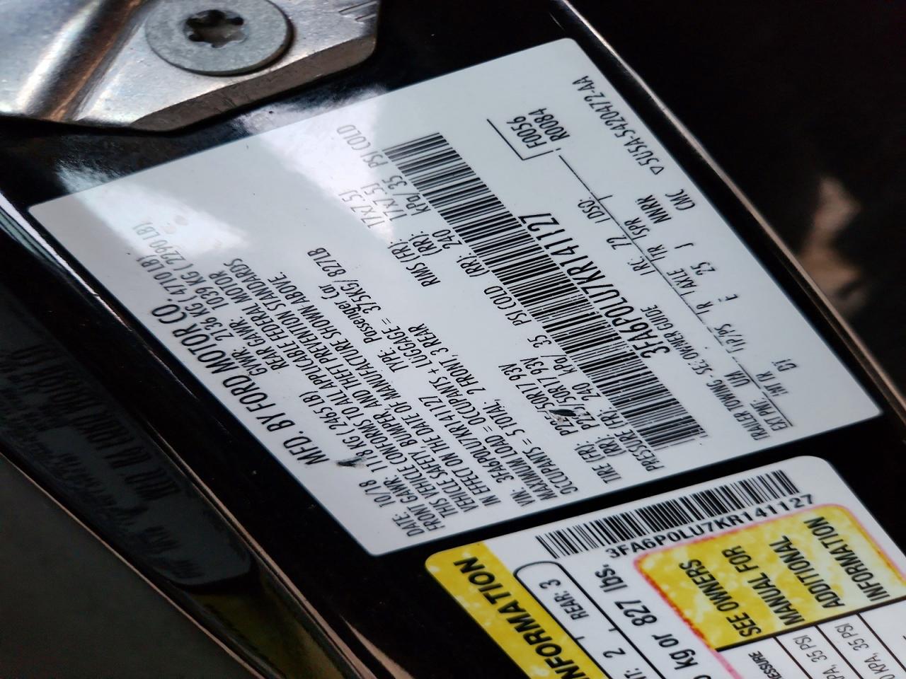 2019 FORD FUSION SE photo 23