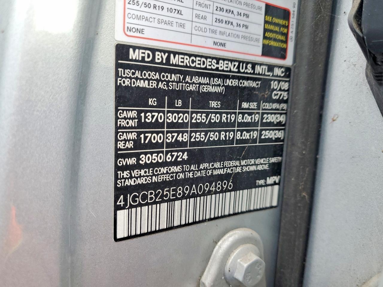 2009 MERCEDES-BENZ R 320 photo 13