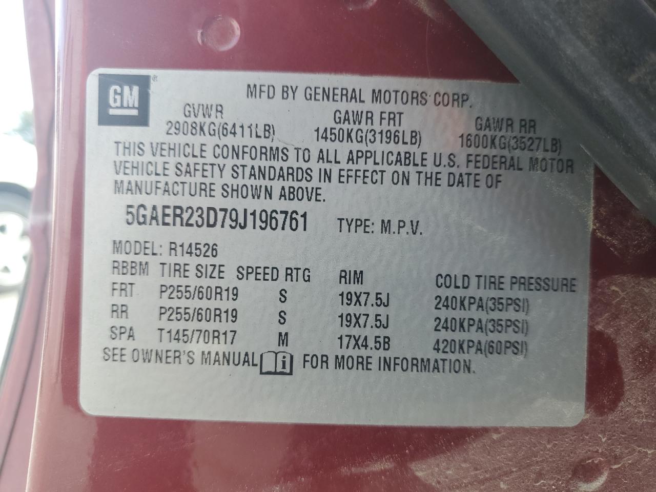 2009 BUICK ENCLAVE CXL photo 25