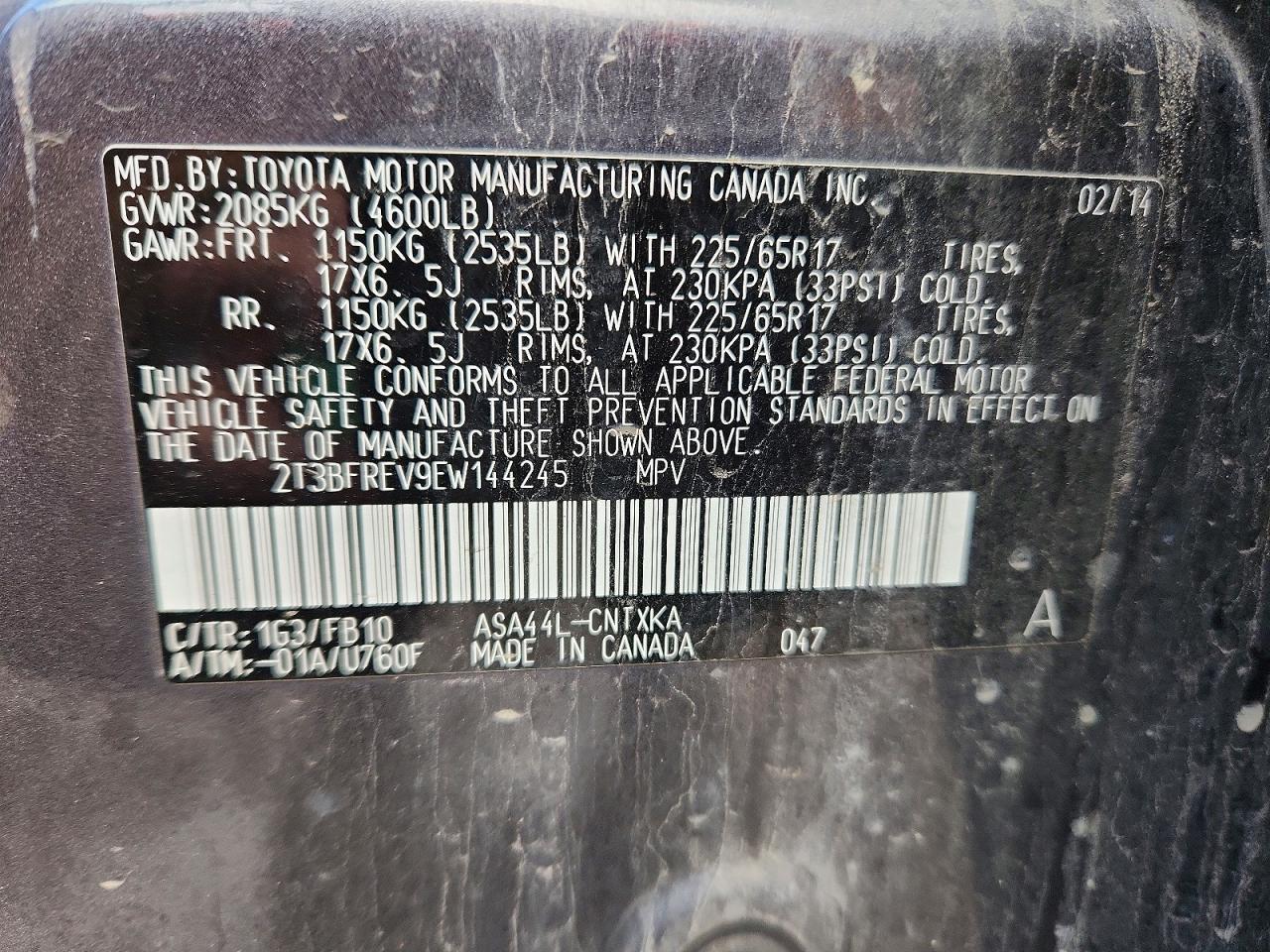 2014 TOYOTA RAV4 LE photo 13