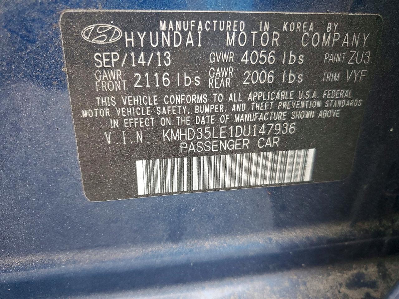 2013 HYUNDAI ELANTRA GT photo 13