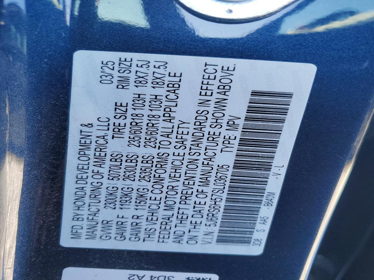 2025 HONDA CR-V SPORT photo 13