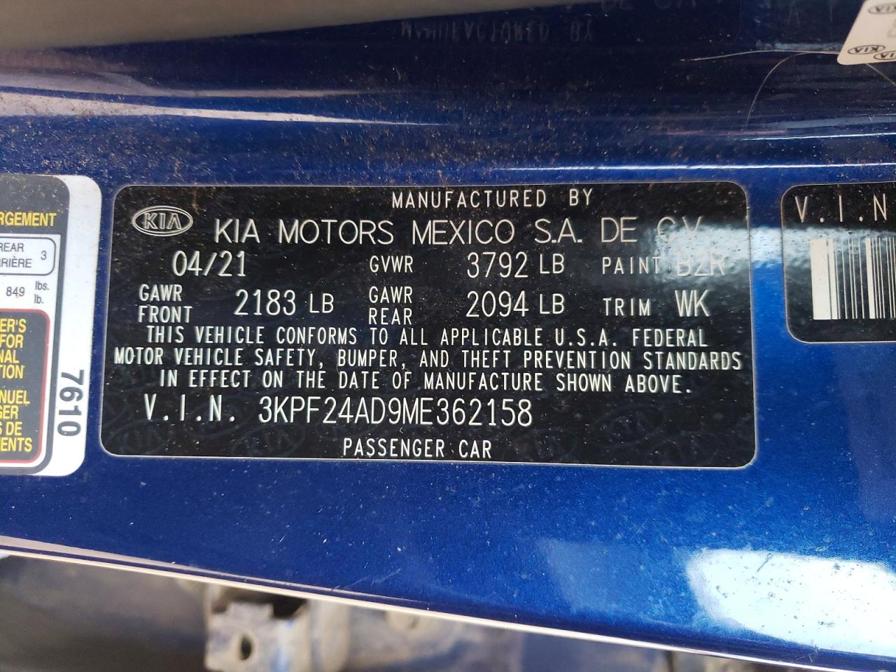 2021 KIA FORTE EX photo 12