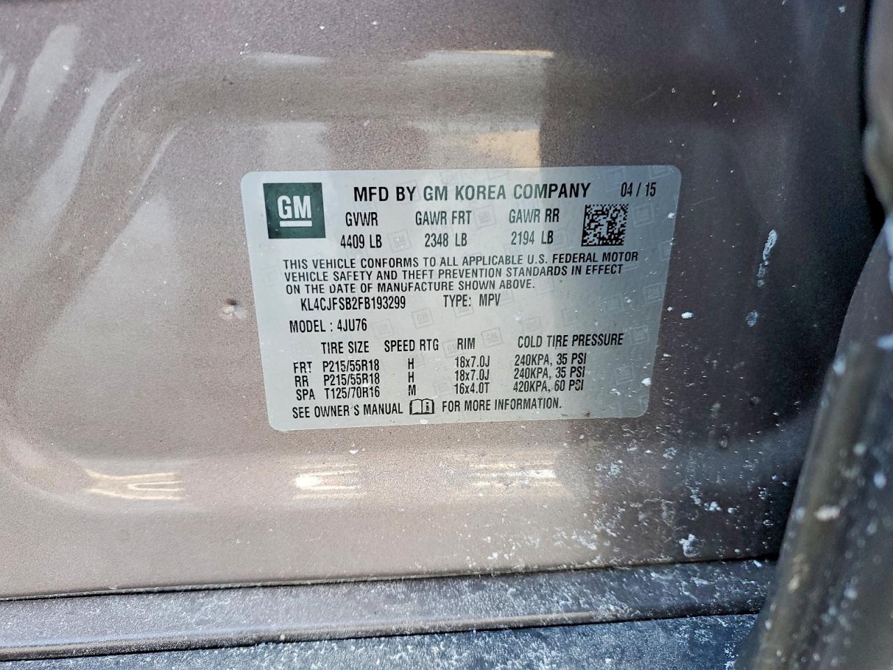 2015 BUICK ENCORE CONVENIENCE photo 13