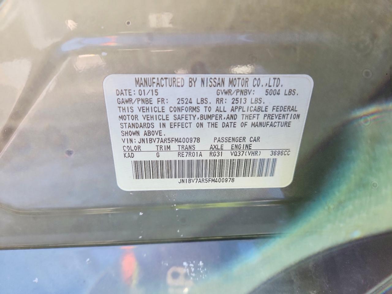 2015 INFINITI Q50 BASE photo 37
