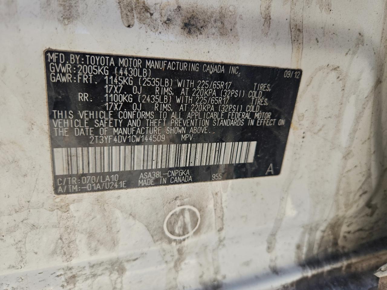 2012 TOYOTA RAV4 LIMITED photo 13