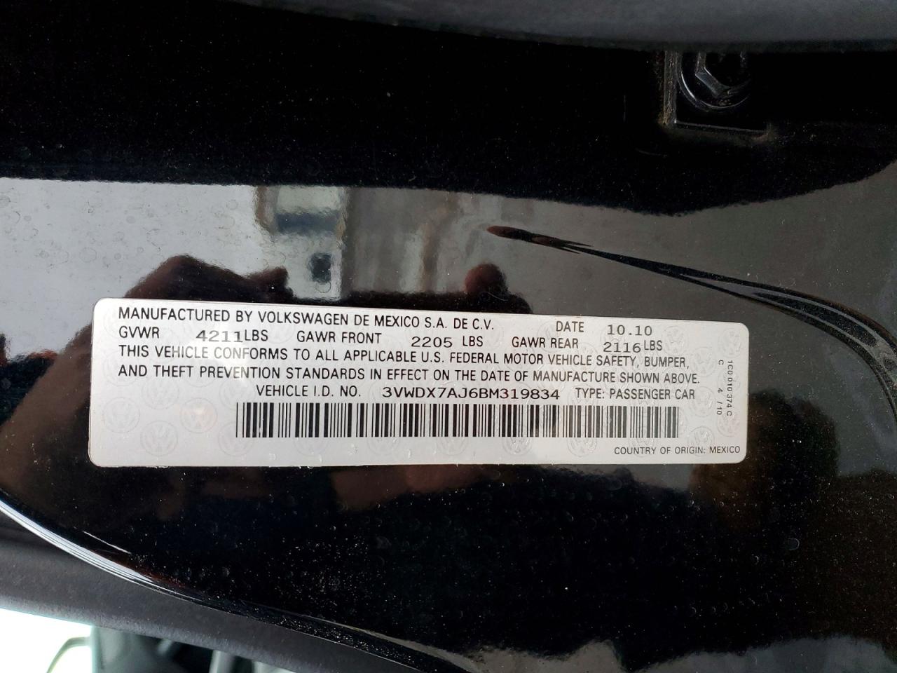 2011 VOLKSWAGEN JETTA SE photo 13