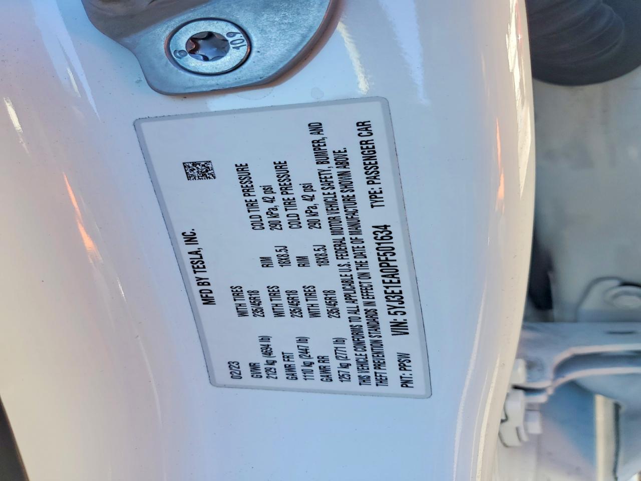 2023 TESLA MODEL 3 photo 12
