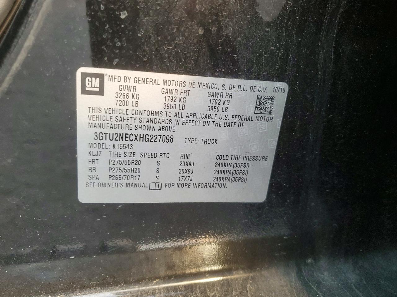 2017 GMC SIERRA K1500 SLT photo 12