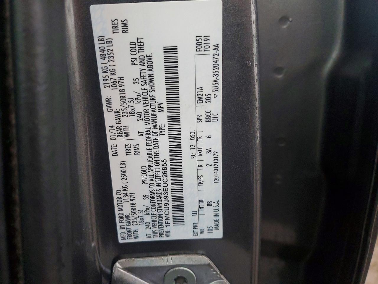2014 FORD ESCAPE TITANIUM photo 13