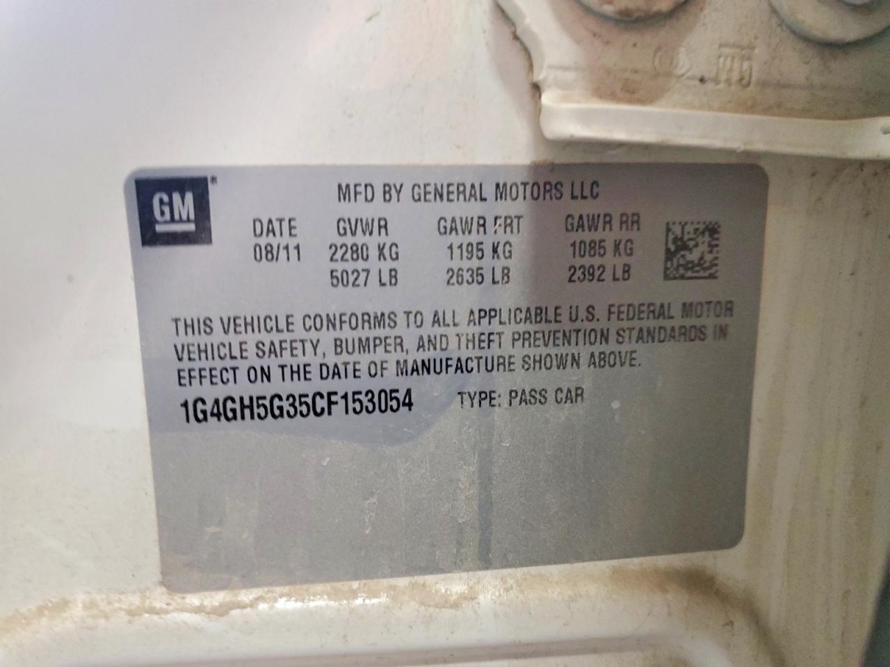 2012 BUICK LACROSSE PREMIUM photo 12