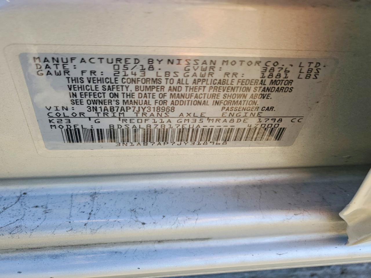 2018 NISSAN SENTRA S photo 23