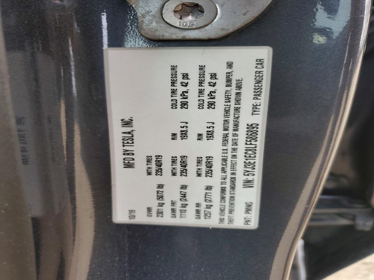 2020 TESLA MODEL 3 photo 12