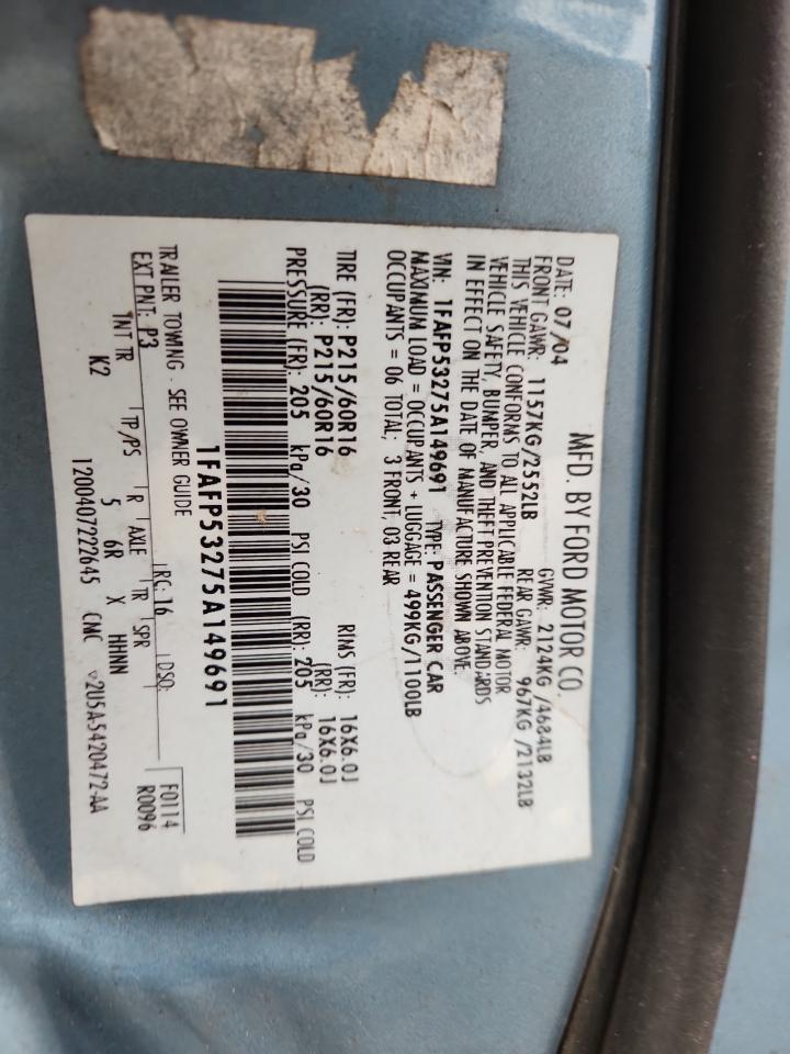 2005 FORD TAURUS SE photo 12
