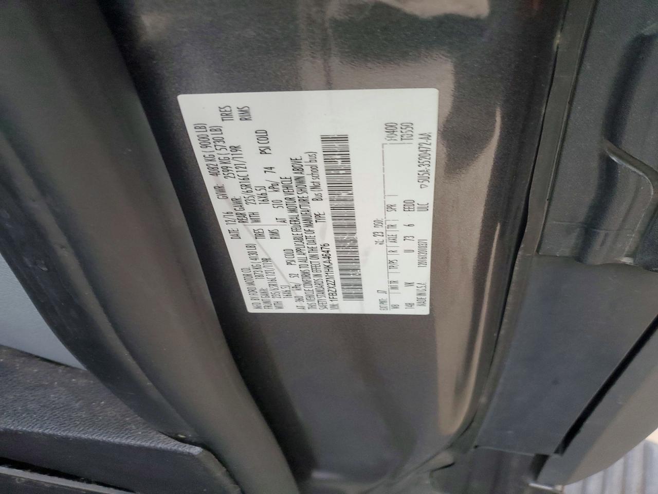 2017 FORD TRANSIT T-350 photo 12