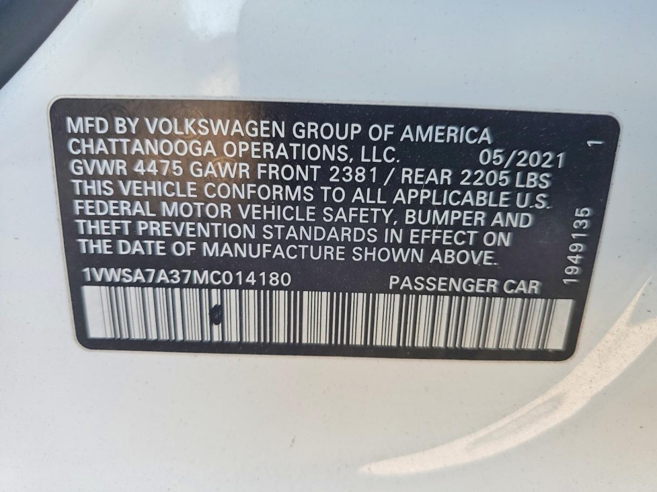 2021 VOLKSWAGEN PASSAT SE photo 23