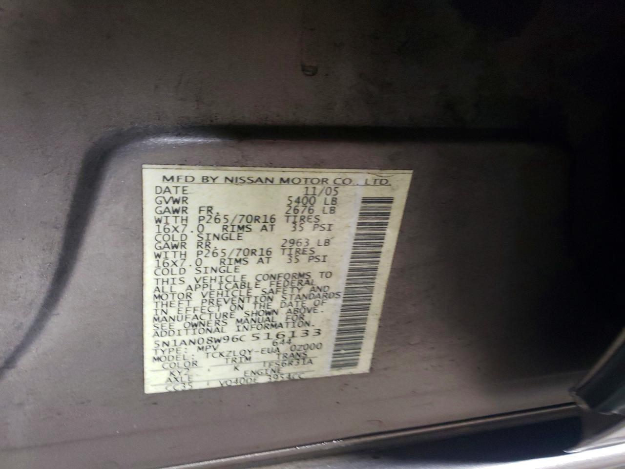2006 NISSAN XTERRA OFF ROAD photo 25
