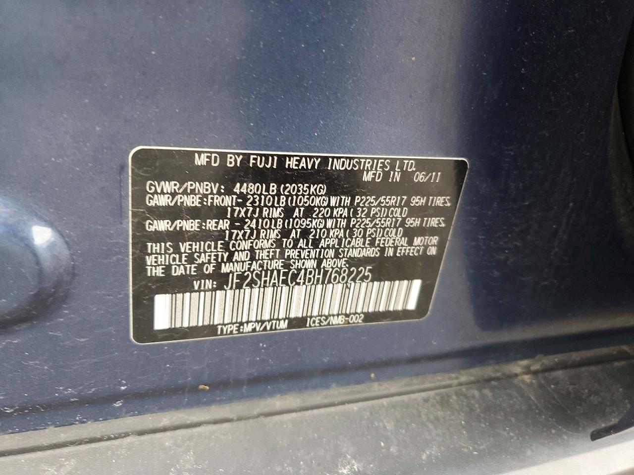 2011 SUBARU FORESTER LIMITED photo 13