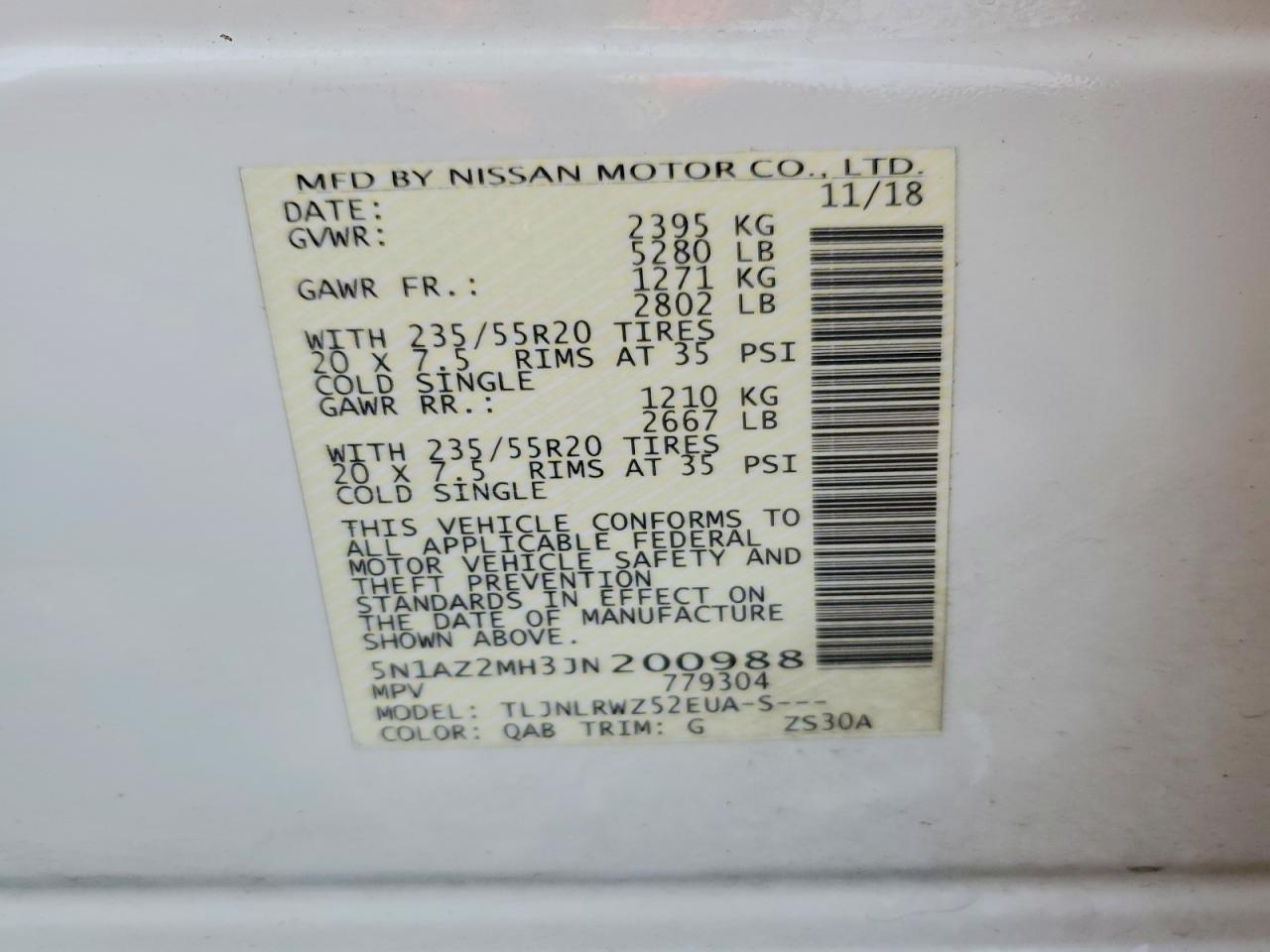 2018 NISSAN MURANO S photo 13