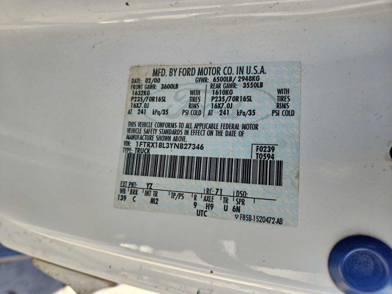 2000 FORD F150 photo 12