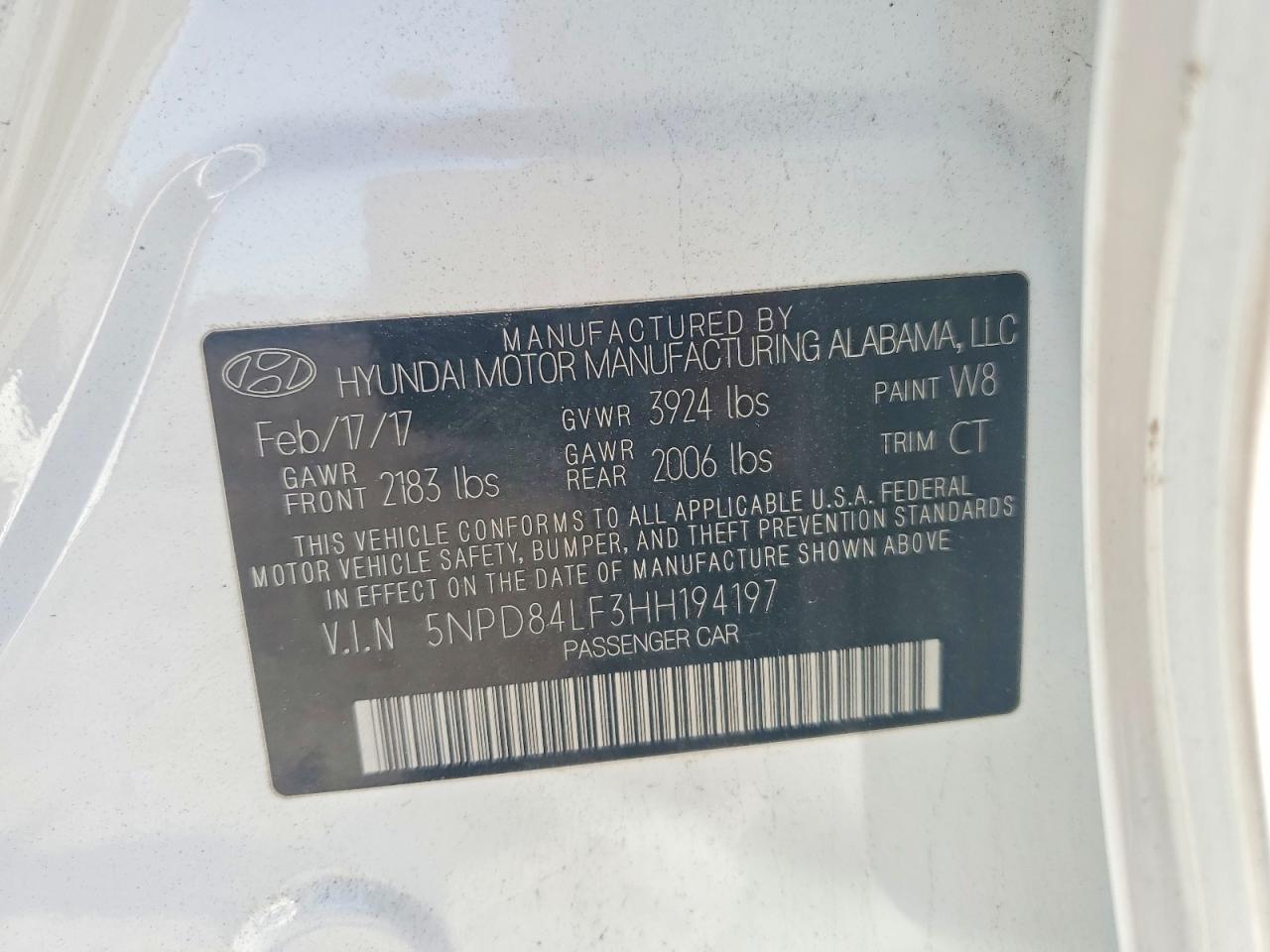 2017 HYUNDAI ELANTRA SE photo 12