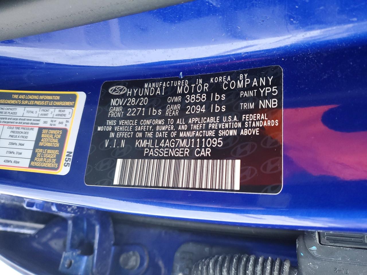 2021 HYUNDAI ELANTRA SE photo 12
