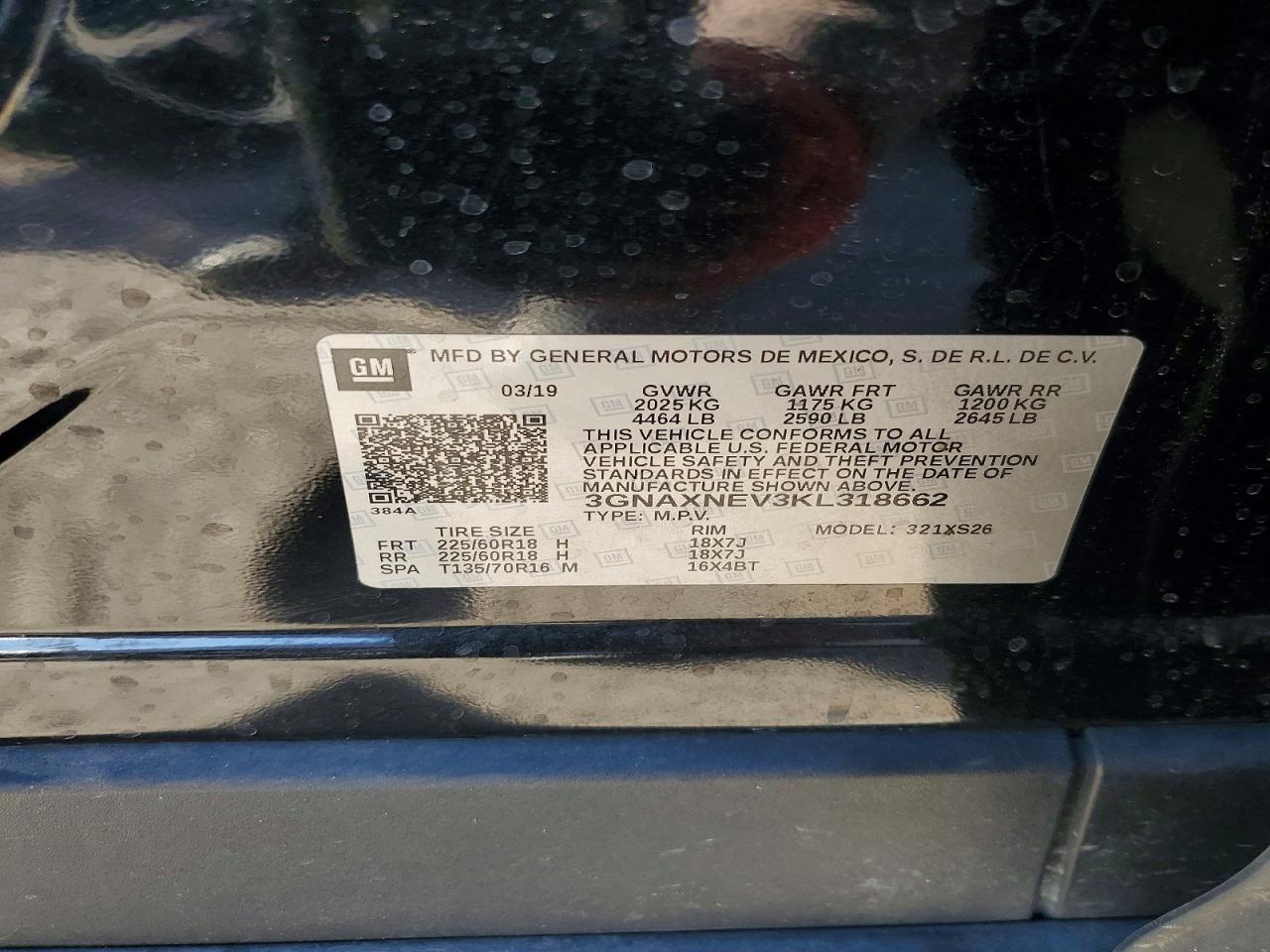 2019 CHEVROLET EQUINOX PREMIER photo 13