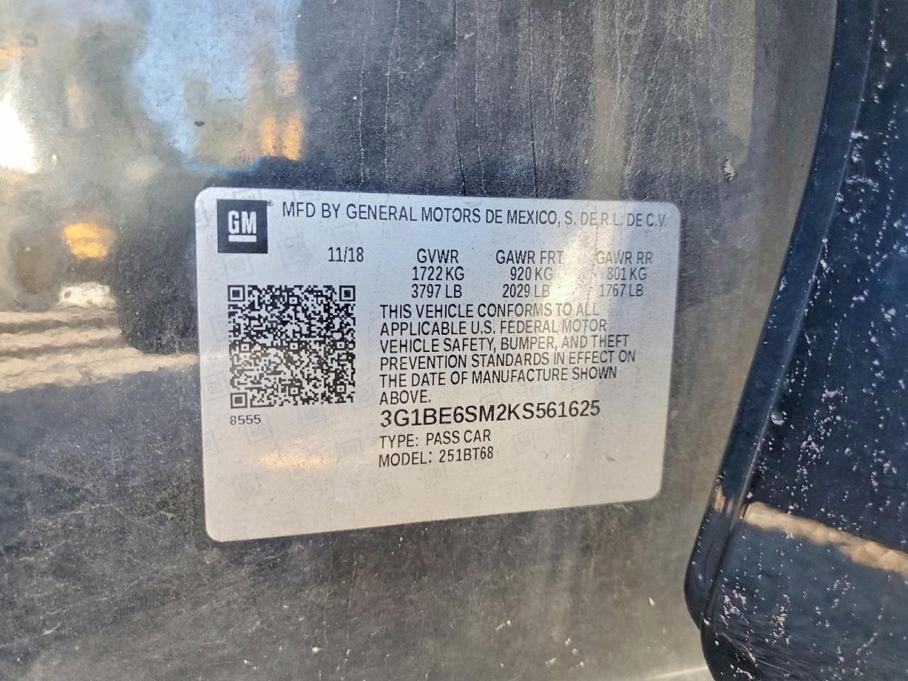 2019 CHEVROLET CRUZE LT photo 12