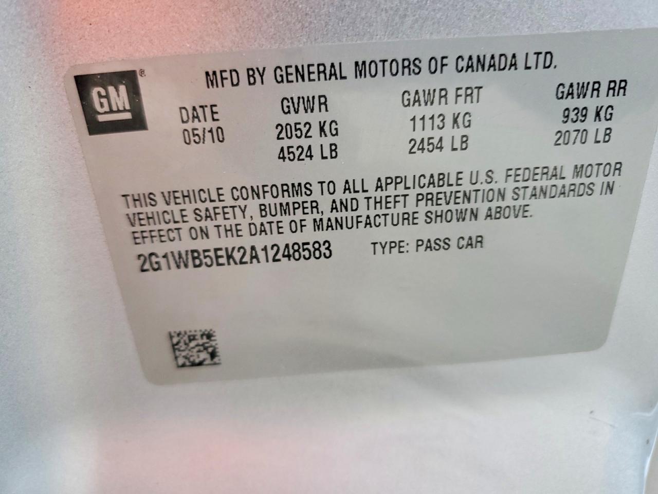 2010 CHEVROLET IMPALA LT photo 12